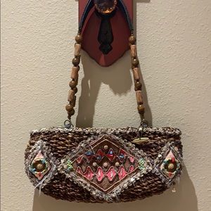 Mary Frances woven handbag